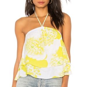 Cupcakes & Cashmere Layered Halter Crop Top